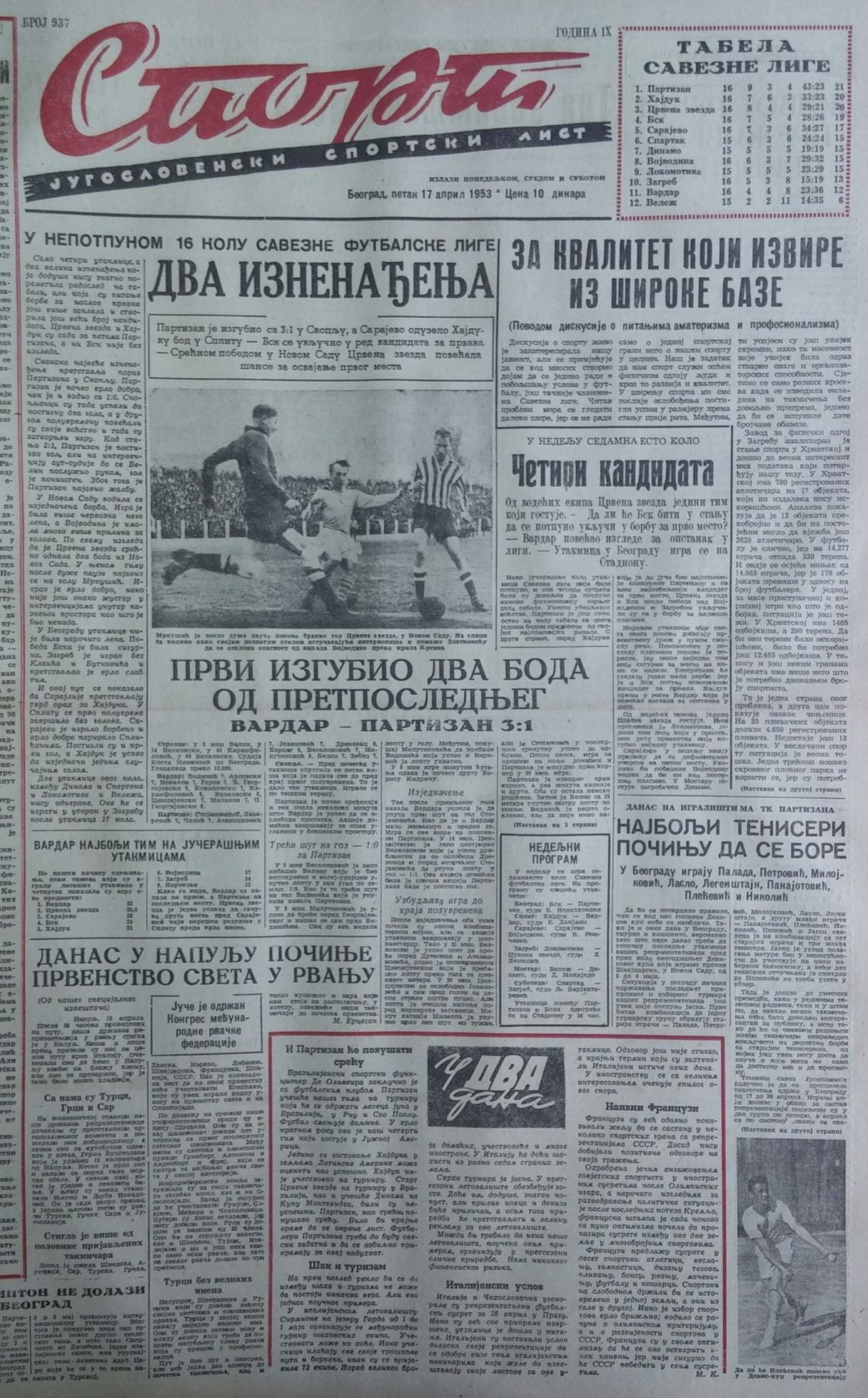 SEZONA 1952/53 16.04.1953.-Vardar-Partizan-3-1-scaled