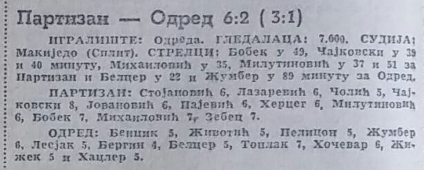 SEZONA 1953/54 29.11.1953.-Odred-Ljubljana-Partizan-2-6-1